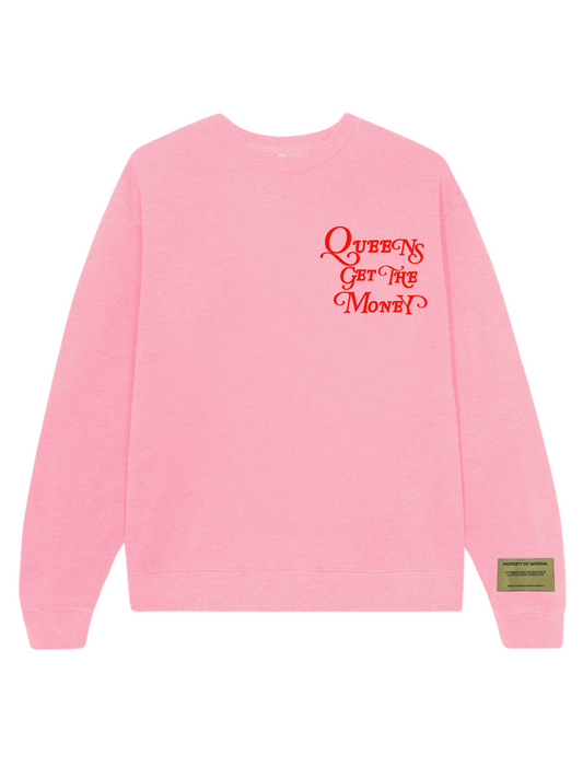 Queens Get The Money Pullover- Pink/Red