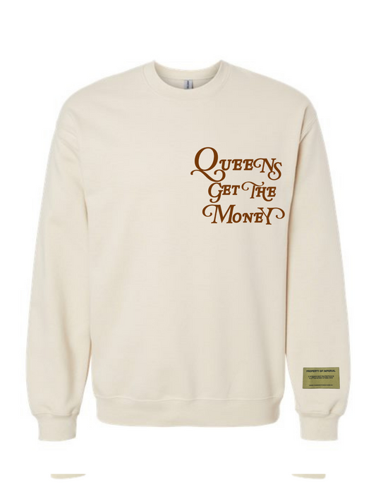 Queens Get The Money Pullover- Brown/Hunter