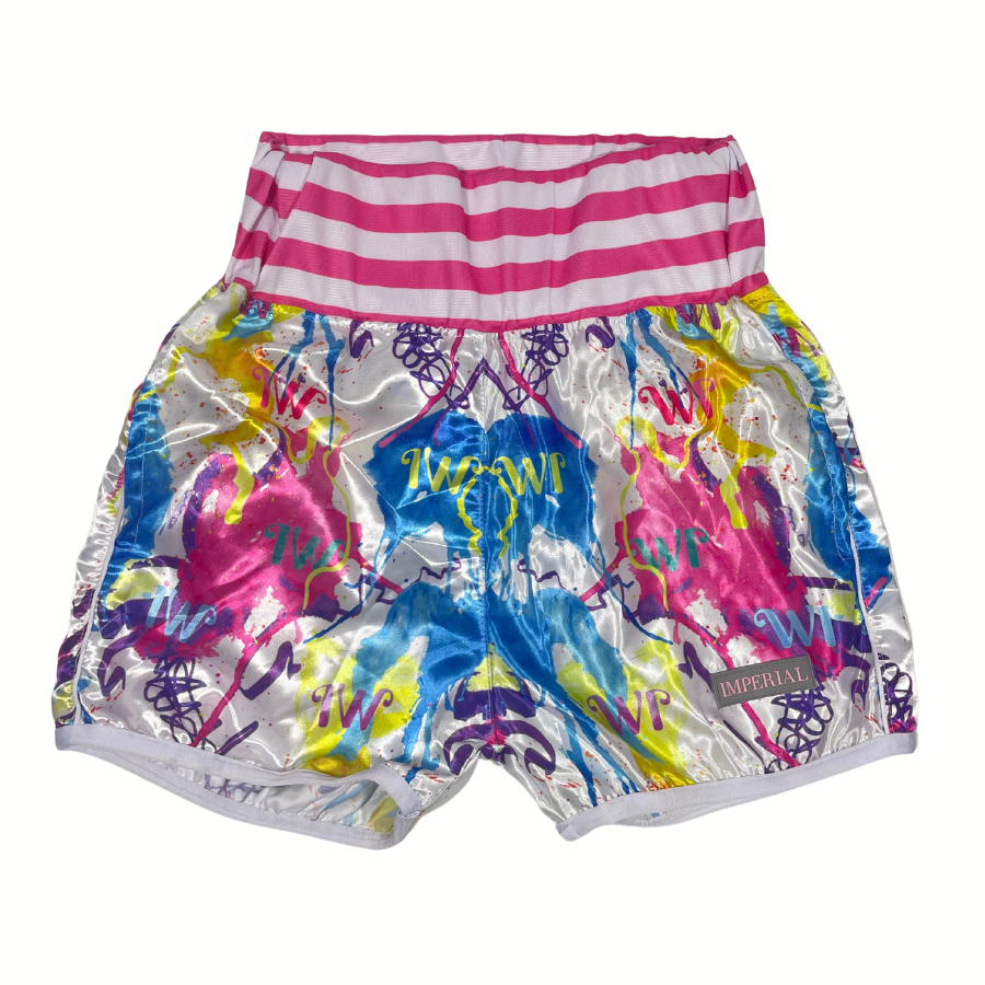 watercolor shorts- satin shorts