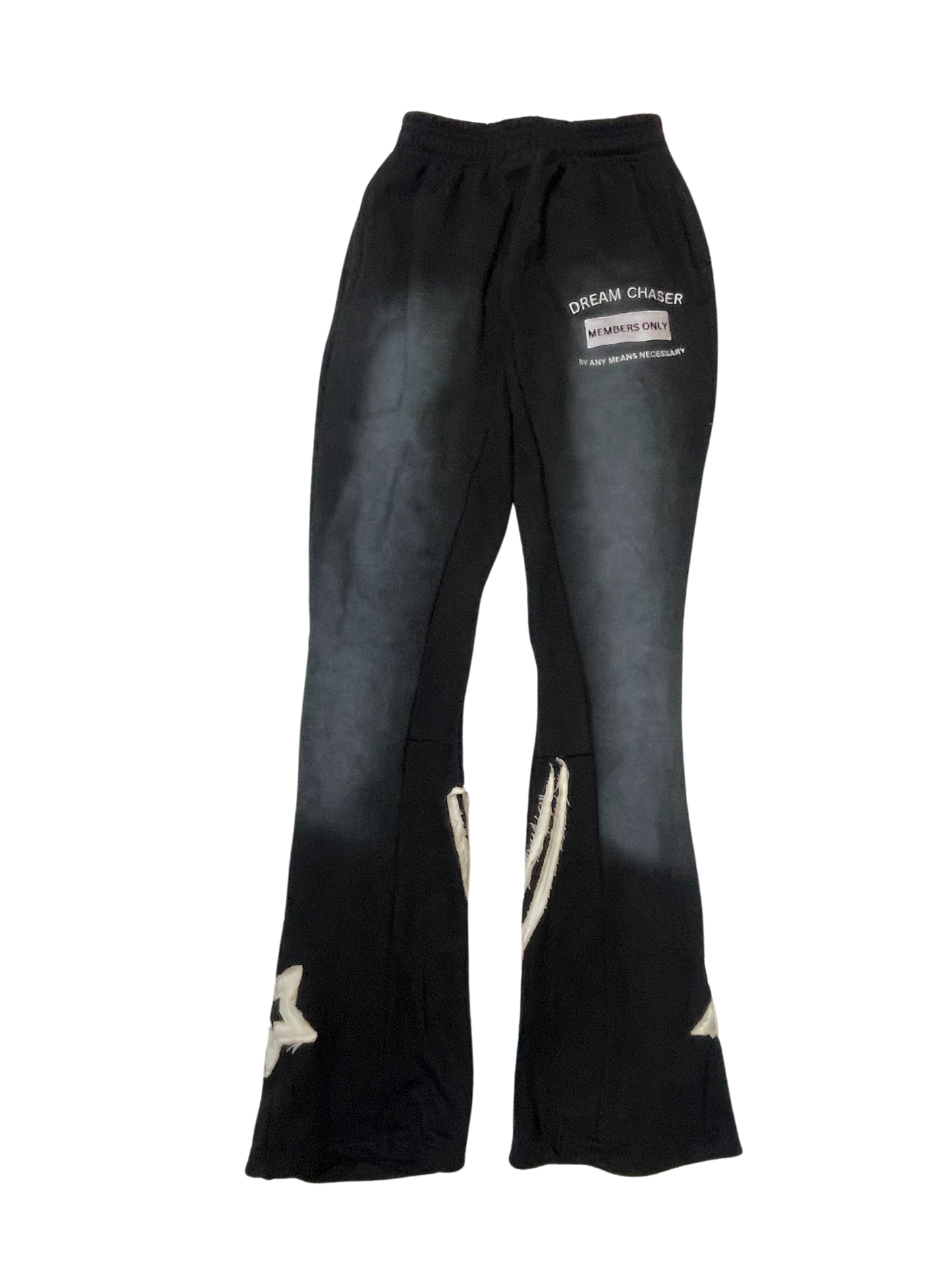 Chase Your Dreams Stacked Sweatpant- Black Smoke