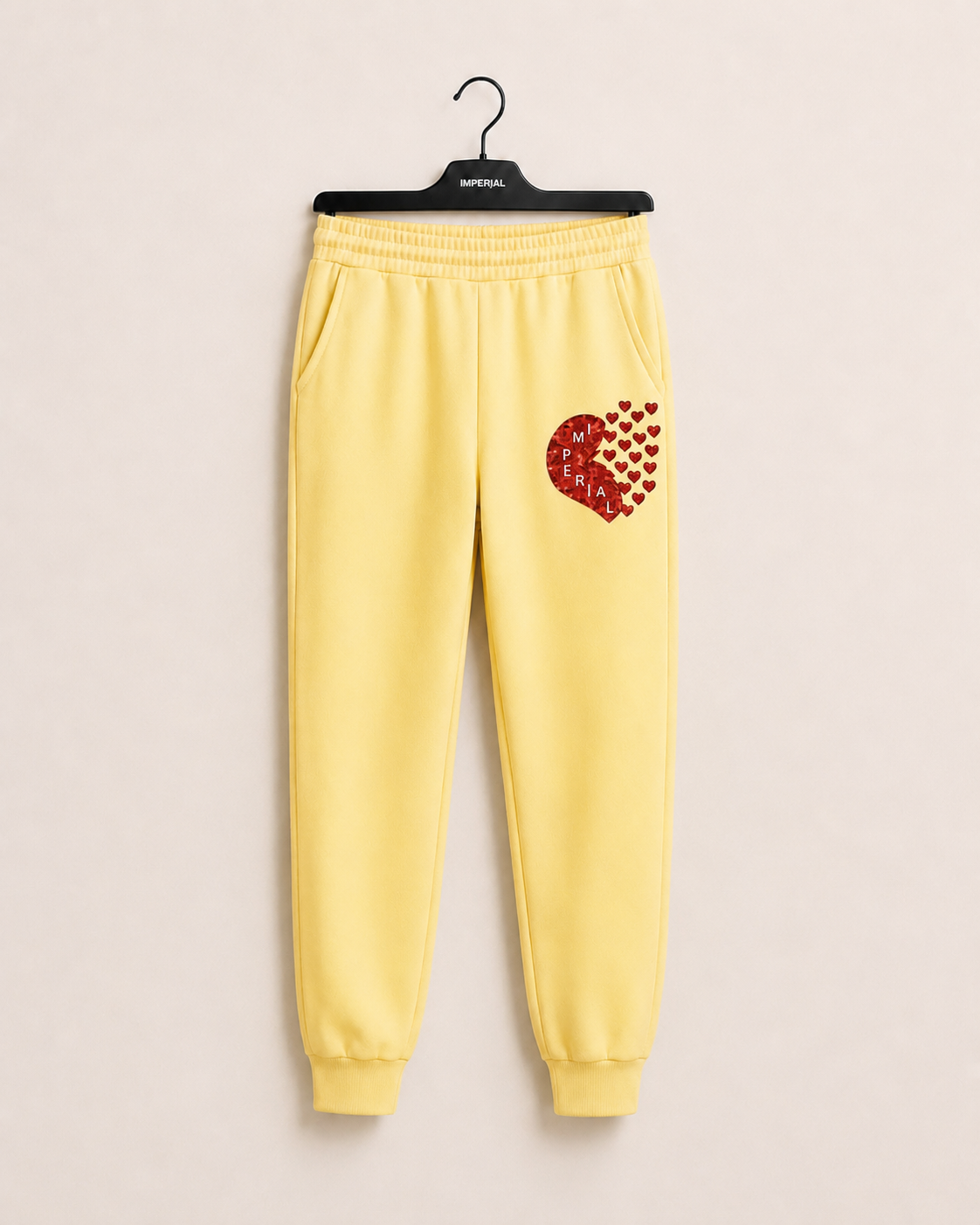 Queen of Hearts Rhinestone Sweatsuit-  Eggshell