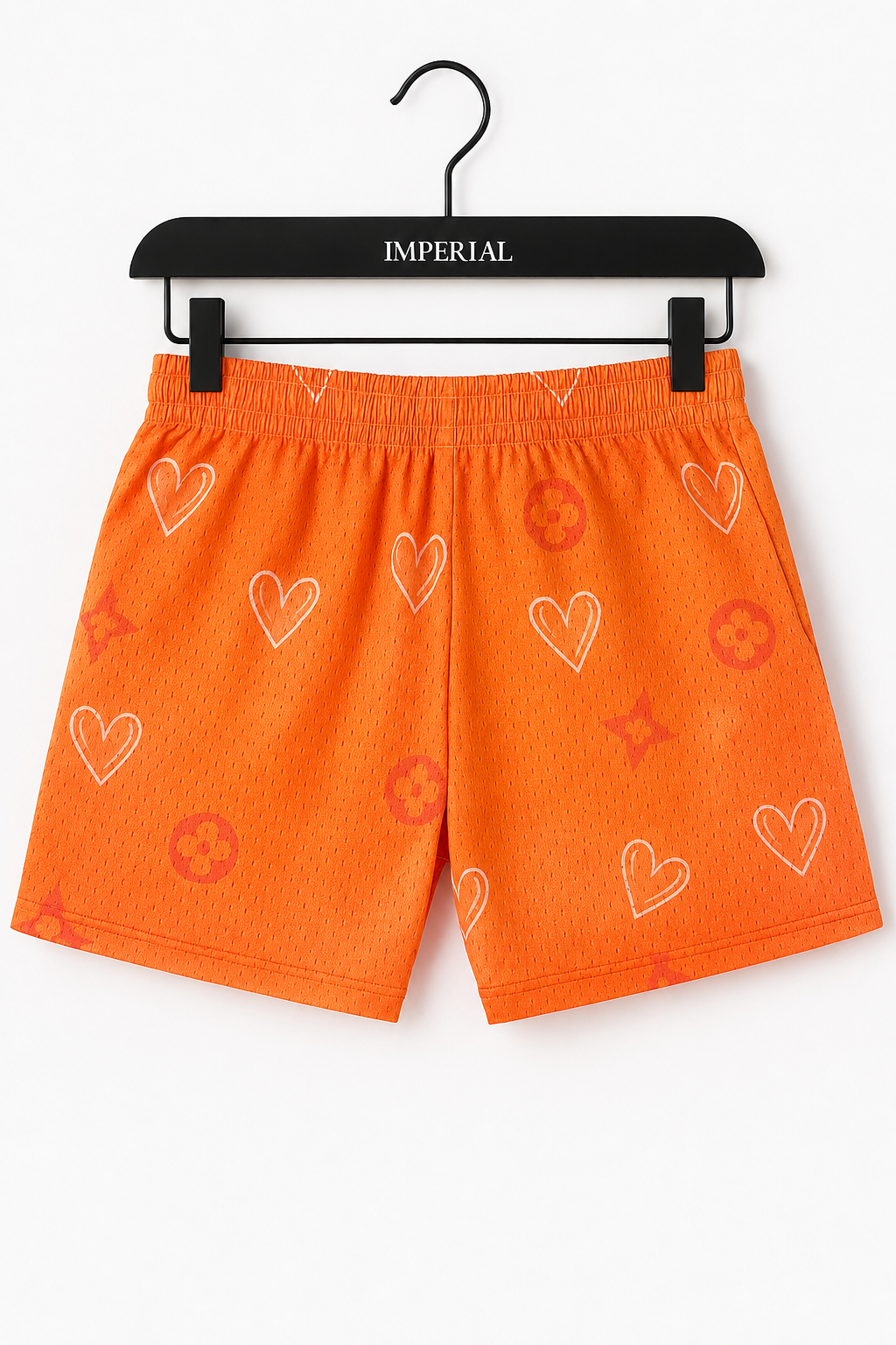 Capri Monogram Shorts- Orange