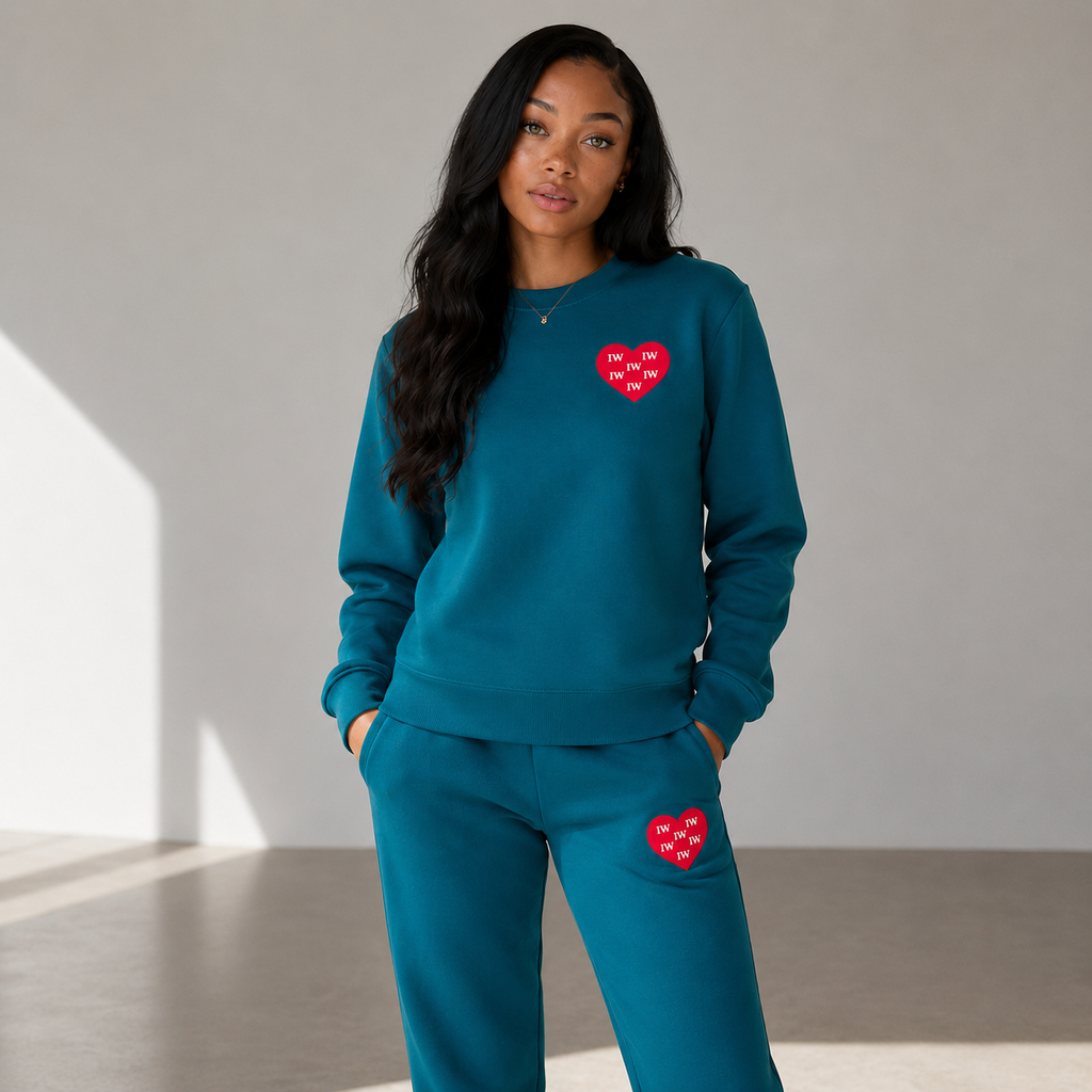 Love Through Chaos Crewneck - Blue/Pink