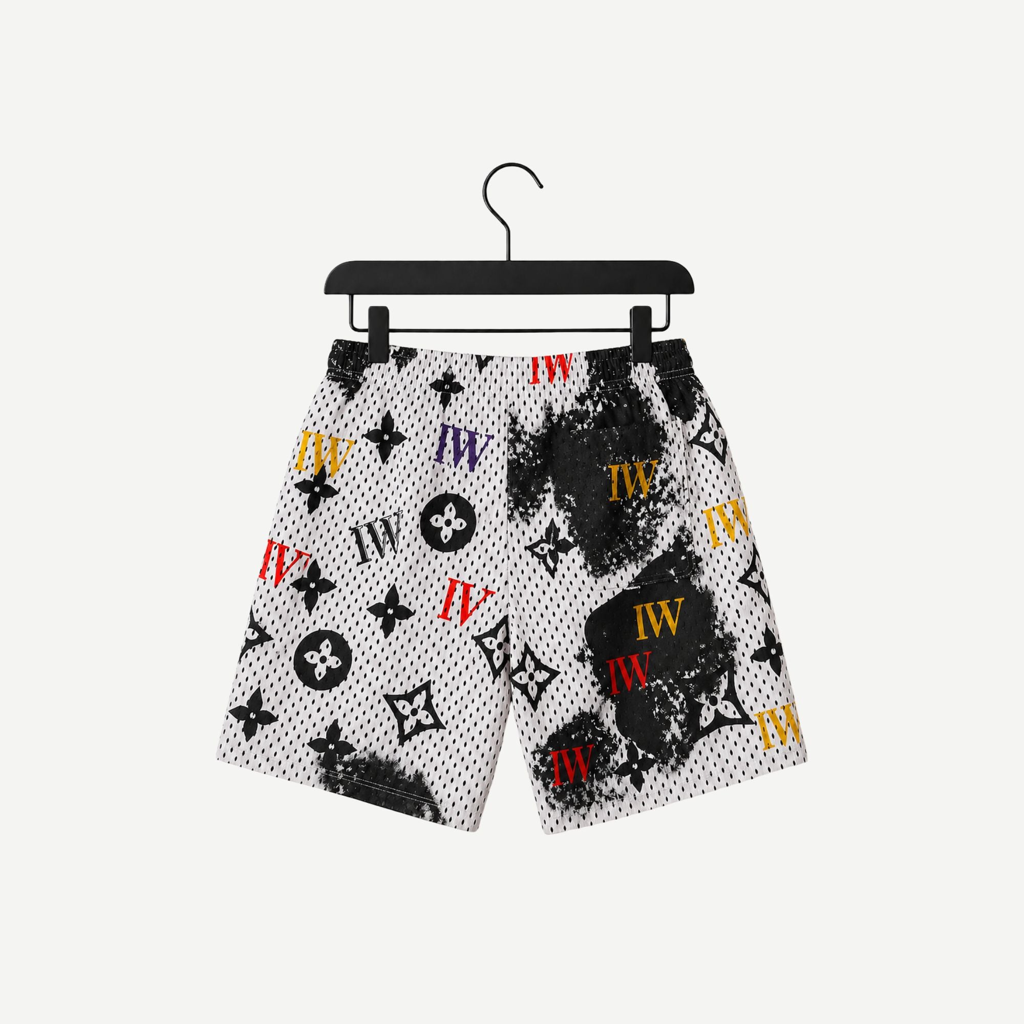 Graffiti Monogram Shorts- Black