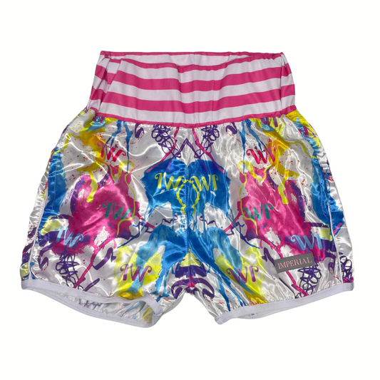 watercolor shorts- satin shorts